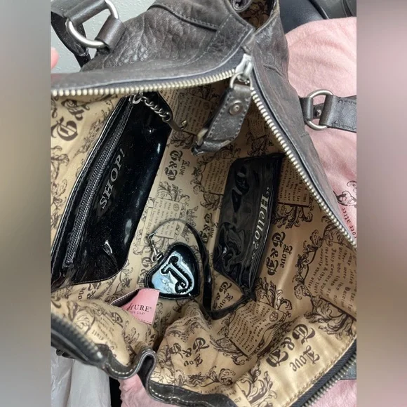 Juicy couture lamb leather studded handbag with juicy couture wallet. - Picture 7 of 8